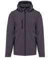 KB422 K422 Kariban Unisex Three Layer Hooded Soft Shell Jacket Titanium colour image